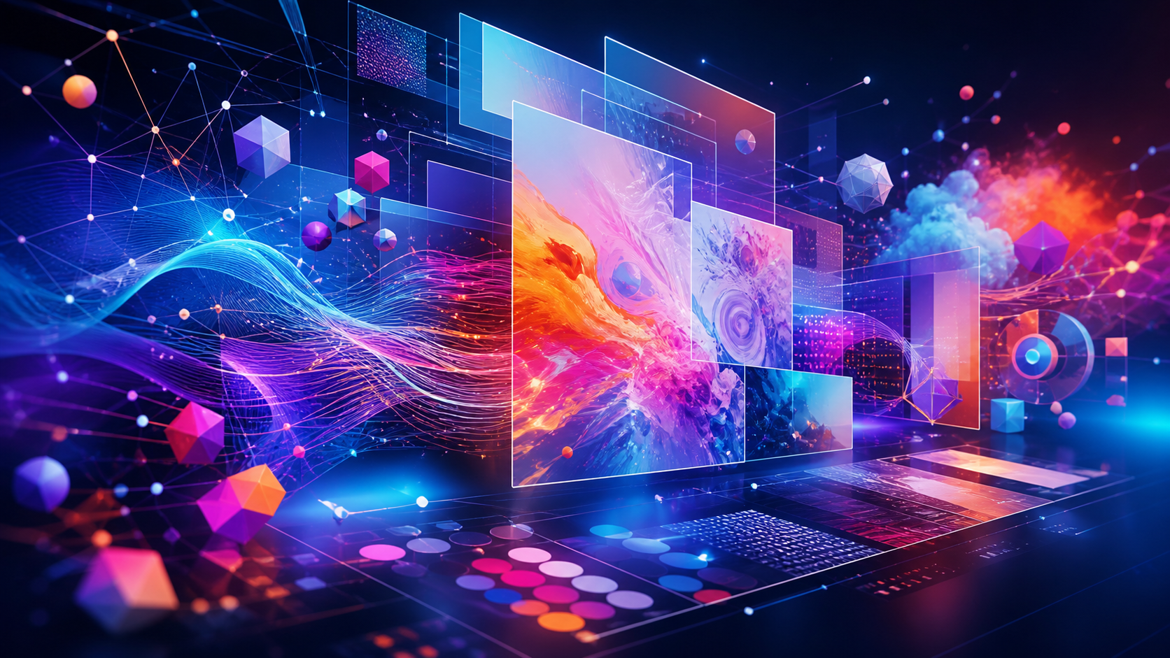 AI Destekli Görsel Sanat Tasarım Aracı — AI ile üretilmiş kapak görseli
