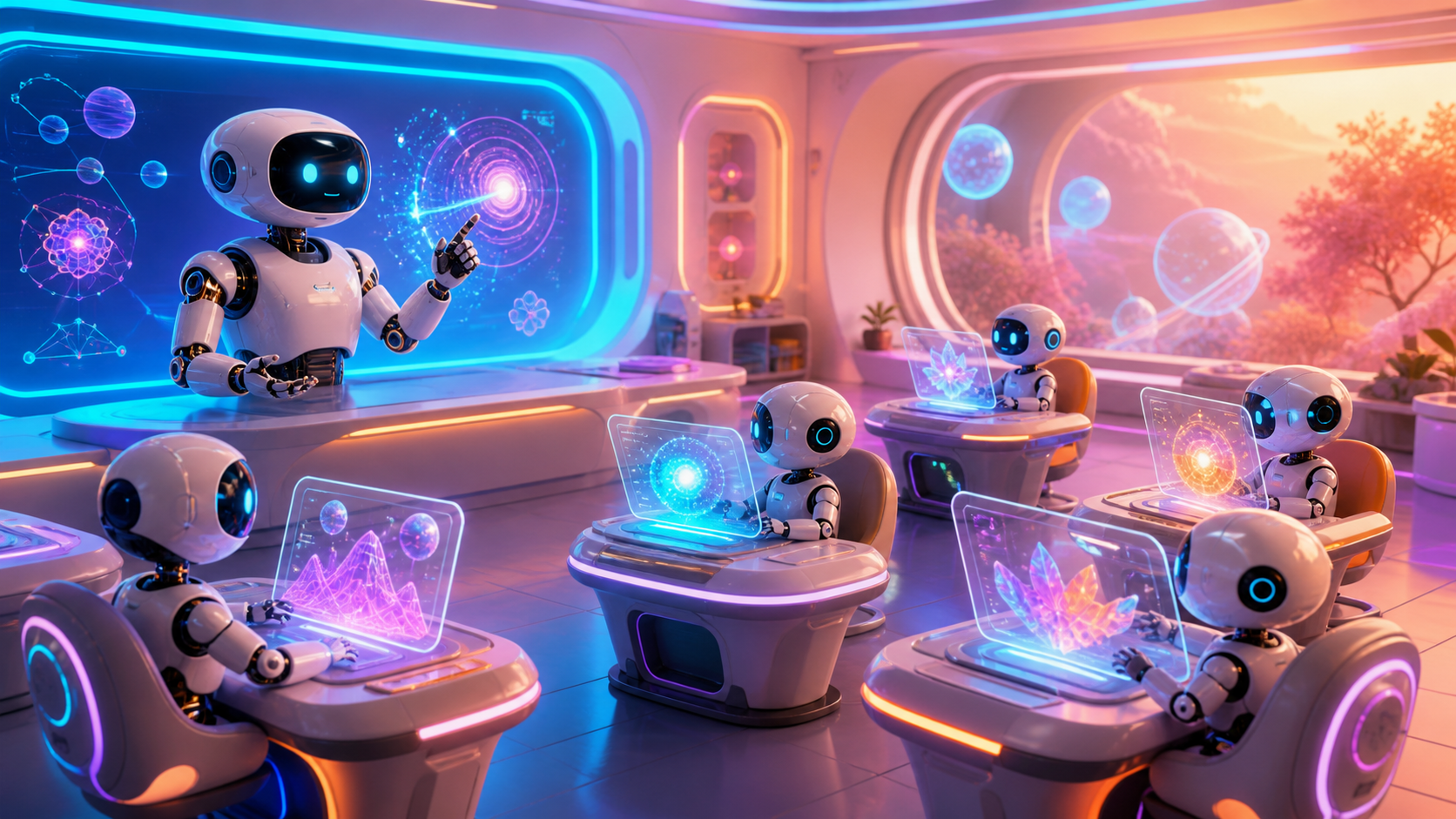 Kişiselleştirilmiş Eğitim Robotları — AI ile üretilmiş kapak görseli