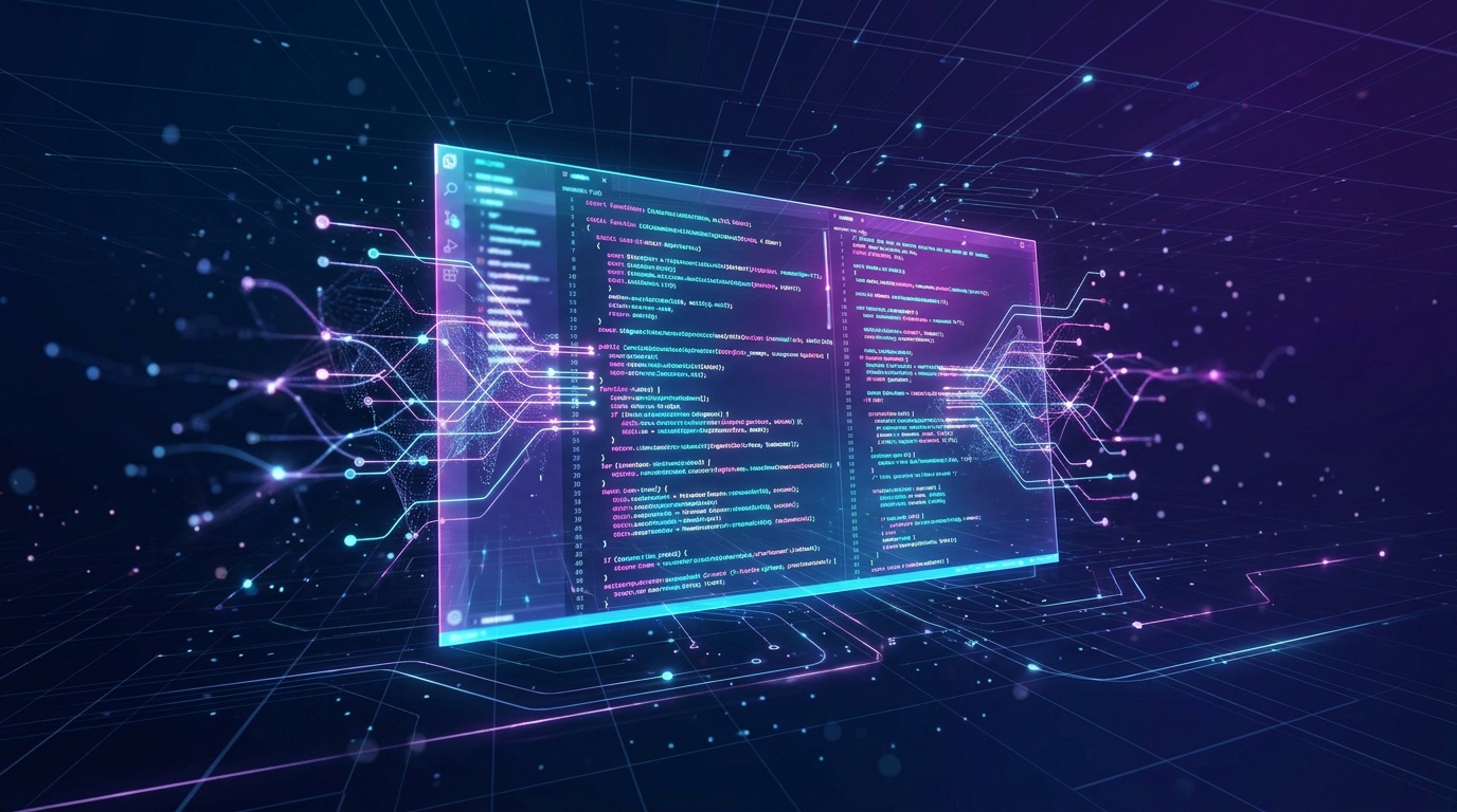 Yapay Zeka Destekli Kodlama Platformu — AI ile üretilmiş kapak görseli